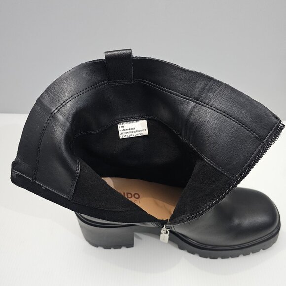 NEW Blondo Rebel Ankle Boot Womens 9.5 Black Leather Waterproof Moto Biker Heel - Picture 9 of 14